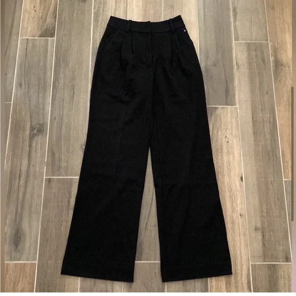 NEW Favorite Daughter The Favorite Pants Black High Waist Wide Leg Size 14 - Picture 6 of 11